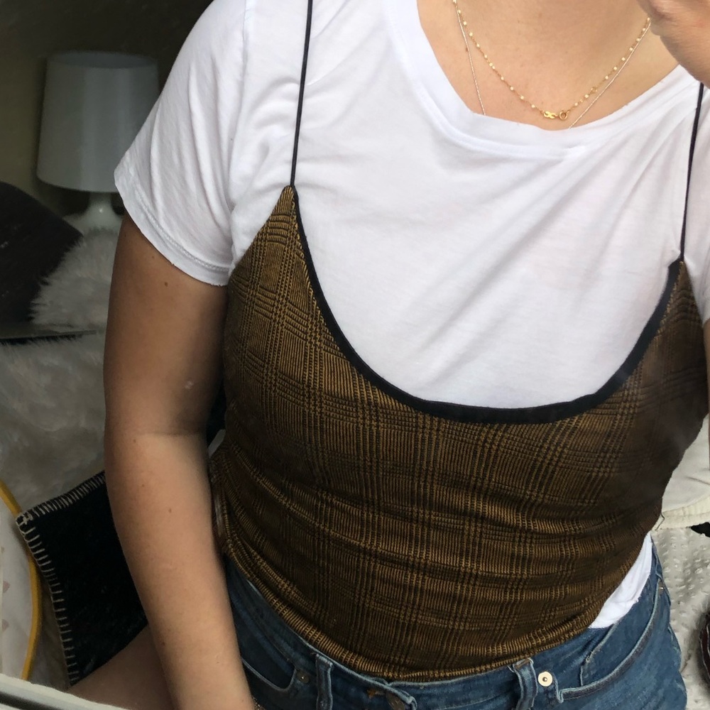 Yellow plaid tank